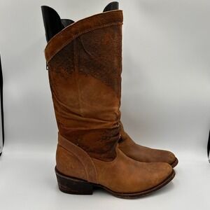 Corral Boots Women 7M Indie Spirit Brown Leather Slouch Western Cowgirl Cowboy